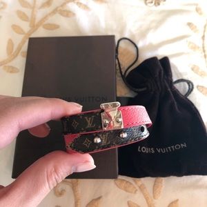 Louis Vuitton leather bracelet